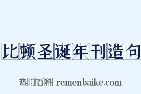 比顿圣诞年刊造句是什么意思的图片